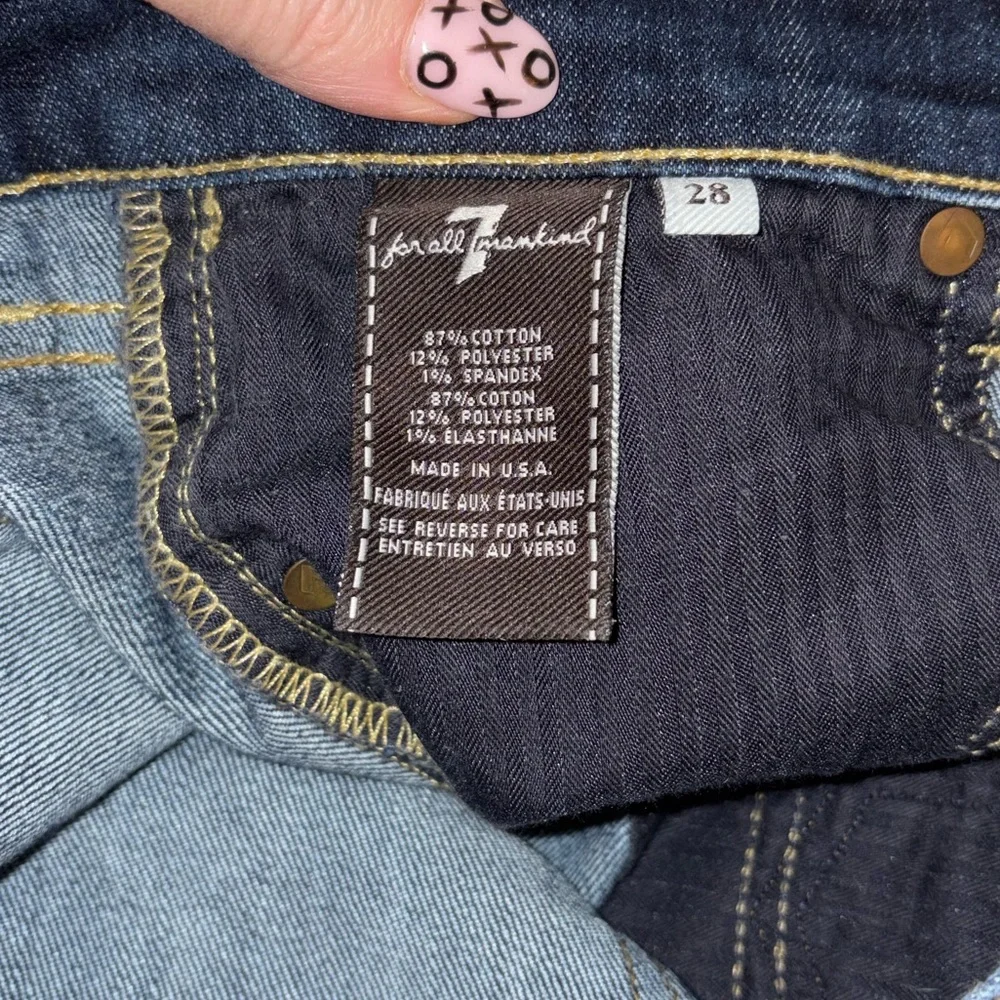 7 For All Mankind Dojo Bootcut Jeans Size 28 Medium Wash Stretch Denim USA - Picture 4 of 5